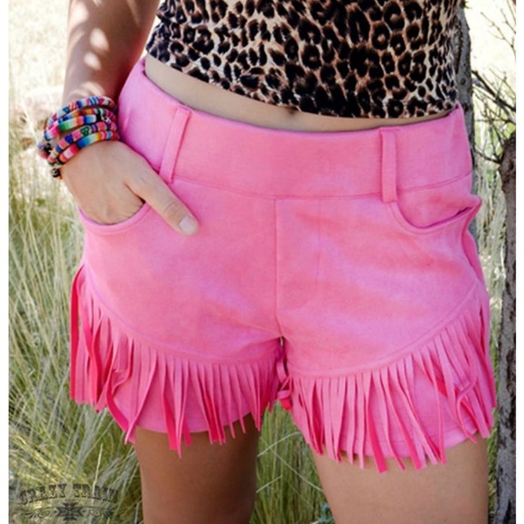 Rust Fringe Shorts - Picture 5 of 5